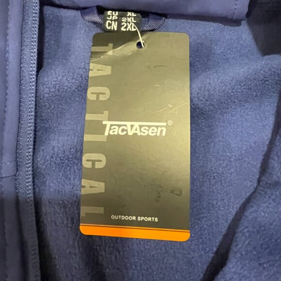 NWT, MEN'S TACVASEN Hooded Weather Resistant Multi Pocket Jacket, Royal - XL - Picture 13 of 15